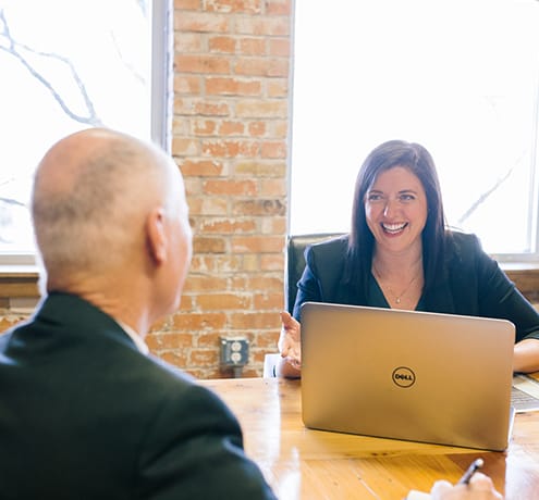 Meeting with a client